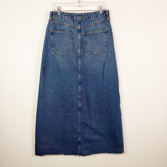 Free People We The Free Come As You Are Denim Maxi Skirt Size 6 - Picture 9 of 14